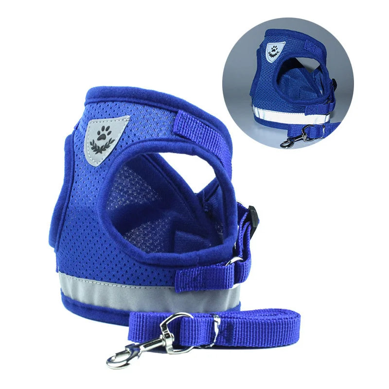 Reflective Cat Harness And Leash Set