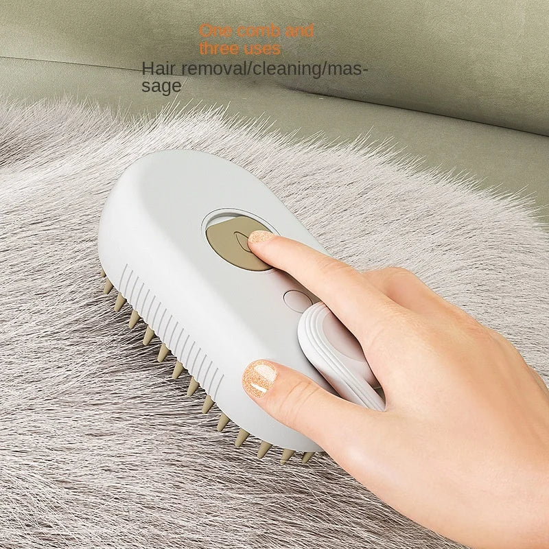 Steamy Dog/Cat Brush 3 in 1 Spray Brush