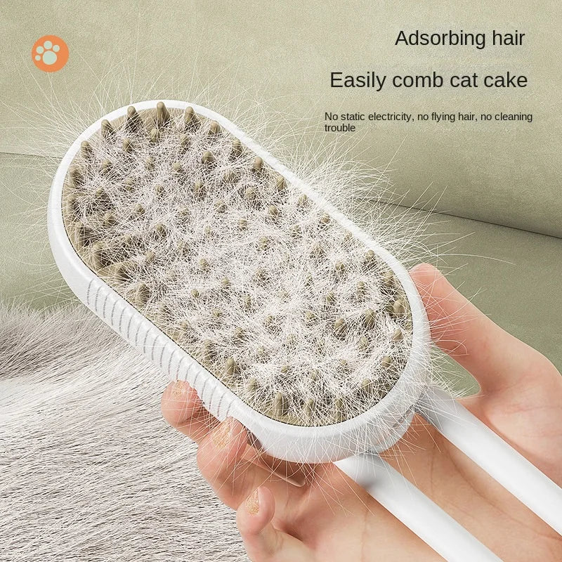 Steamy Dog/Cat Brush 3 in 1 Spray Brush