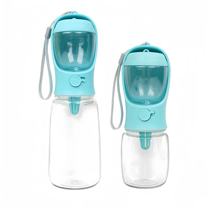 Portable Water Bottle with Storage Food container for pets