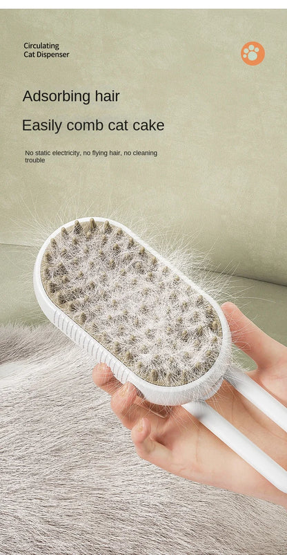 Steamy Dog/Cat Brush 3 in 1 Spray Brush