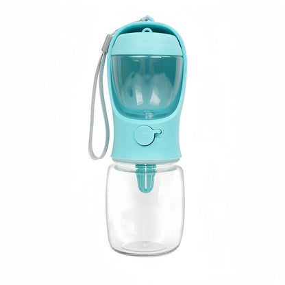 Portable Water Bottle with Storage Food container for pets