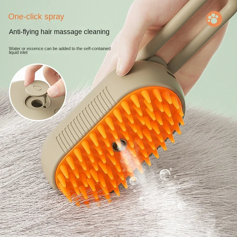 Steamy Dog/Cat Brush 3 in 1 Spray Brush